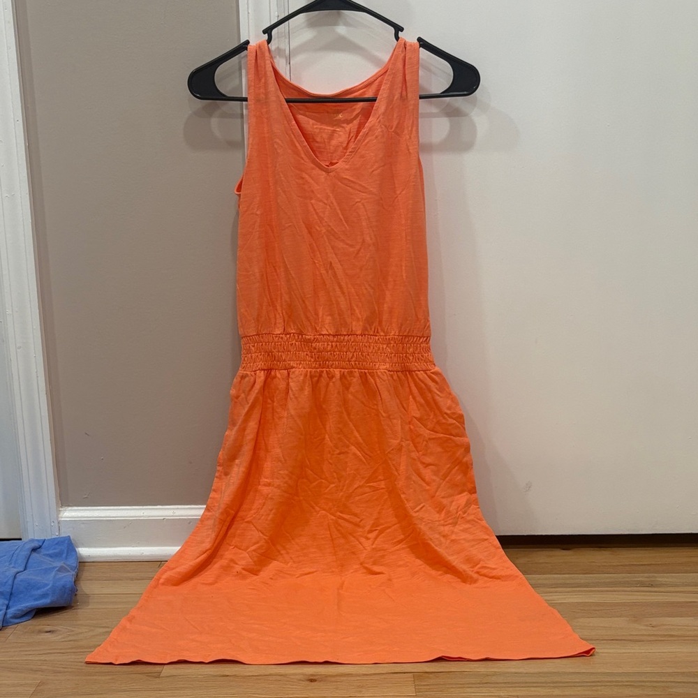 Elle Vibrant Orange Midi Dress